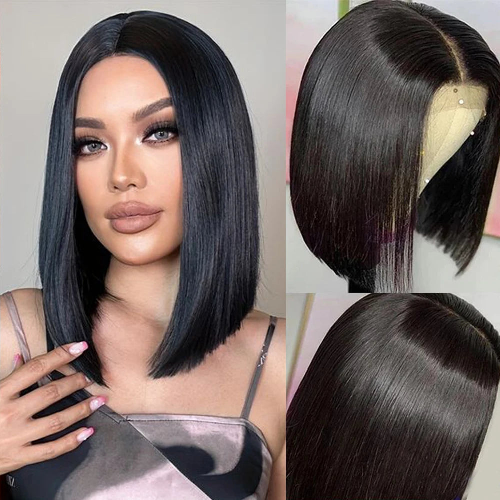 Glueless Straight BOB Wigs 13X4 Lace Frontal Wig