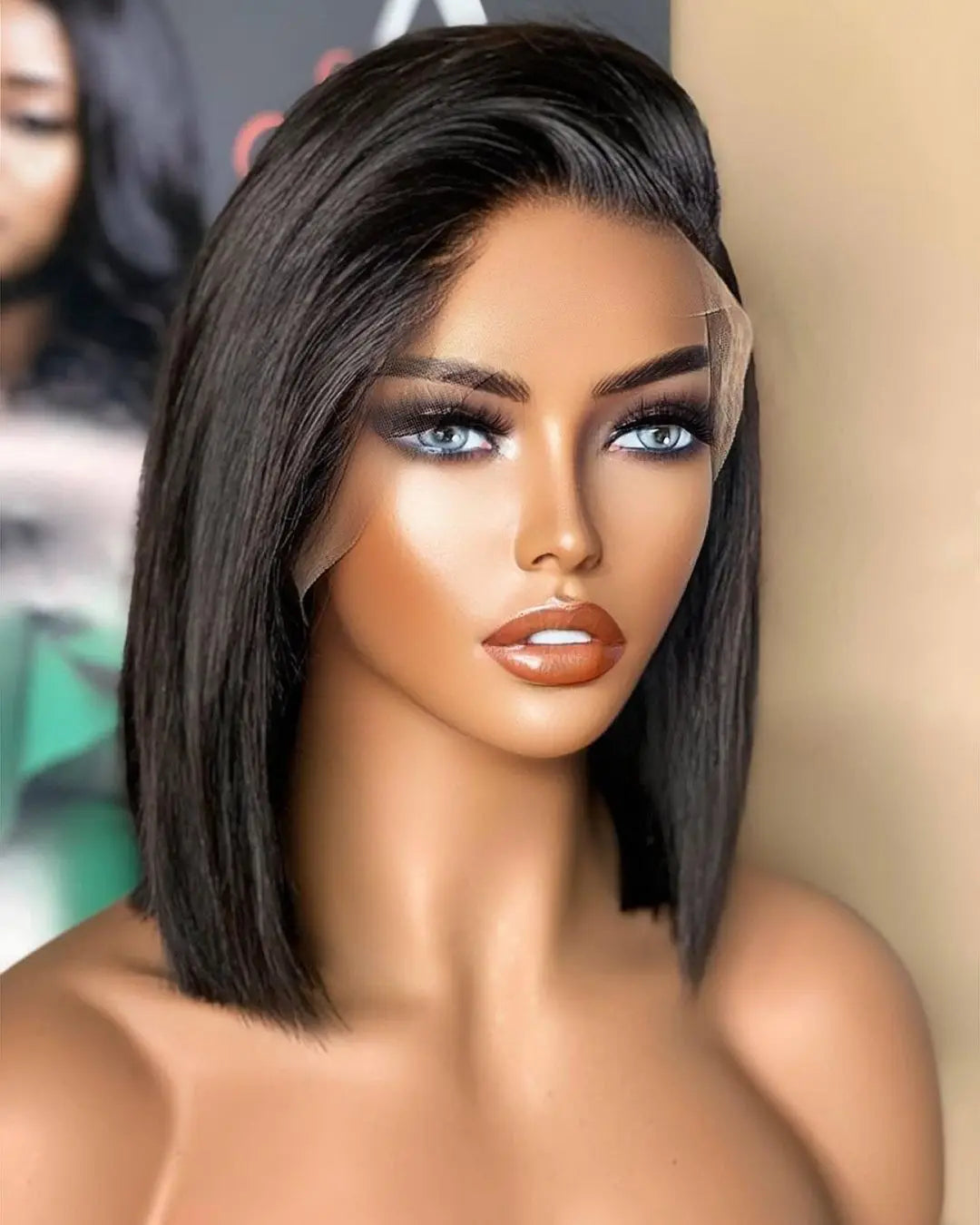 Glueless Straight BOB Wigs 13X4 Lace Frontal Wig