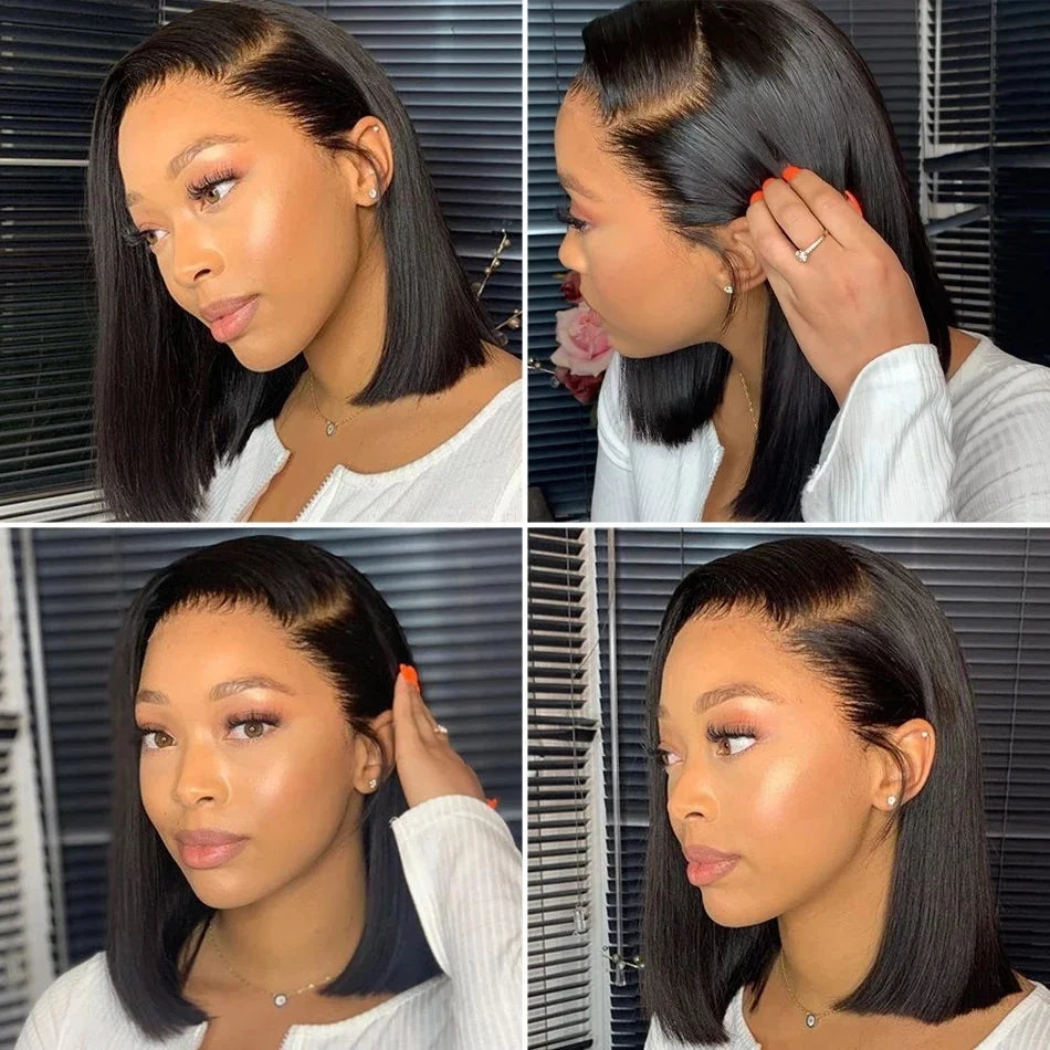 Glueless Straight BOB Wigs 13X4 Lace Frontal Wig