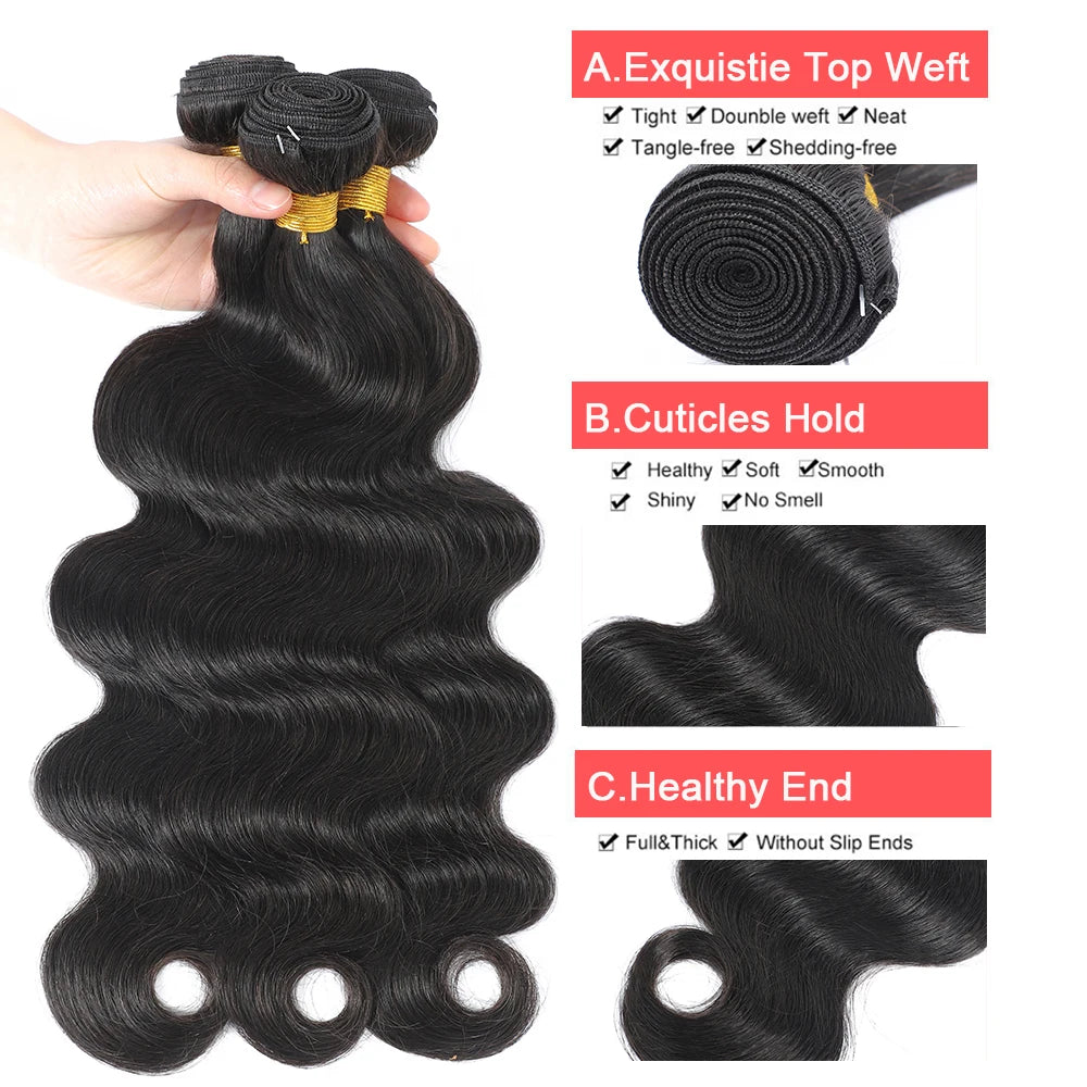 Body Wave Bundles With Closure