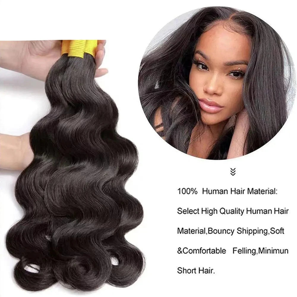 Brazilian Natural Hair Weave Human Hair Bundles